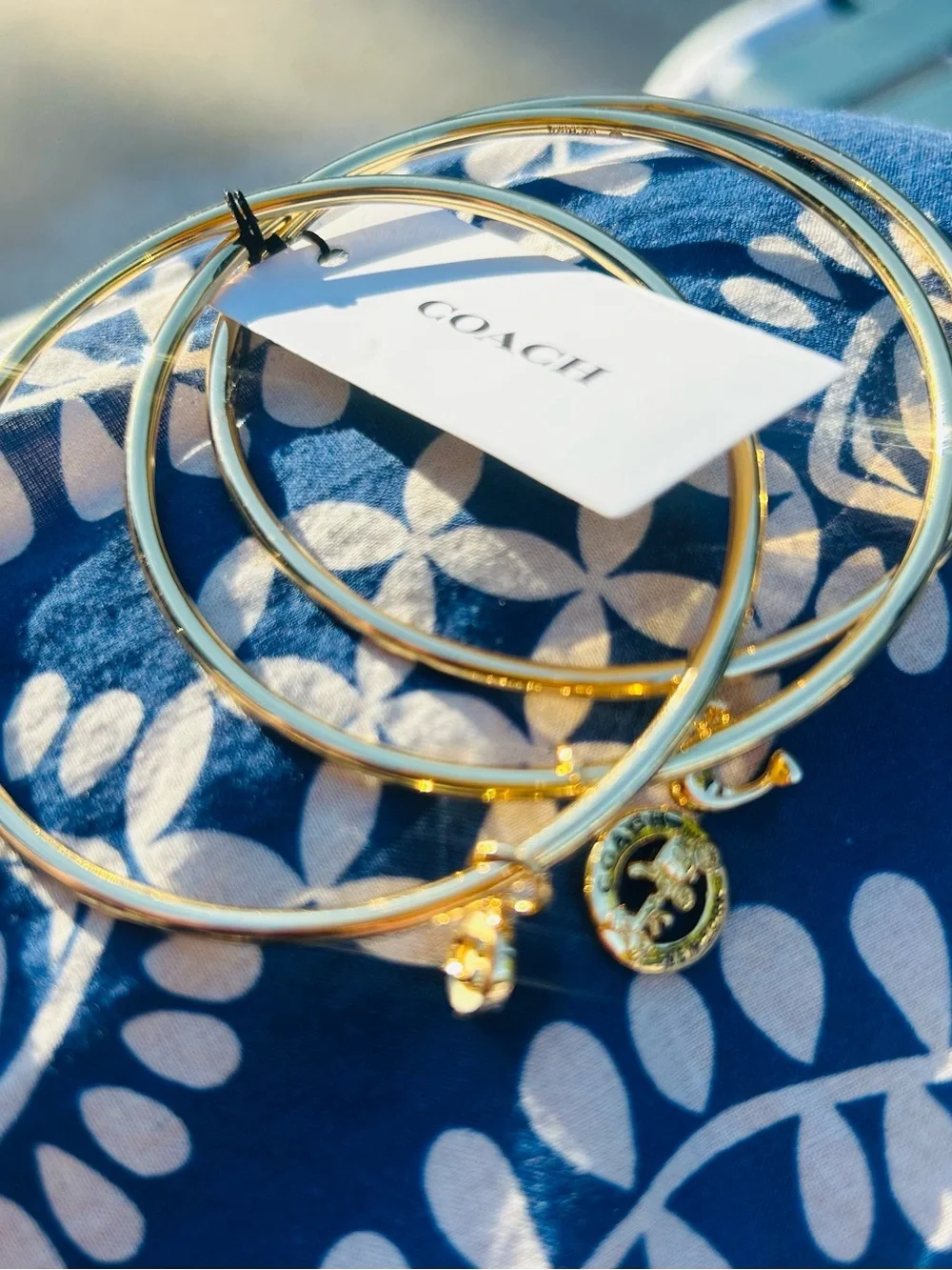 Coach Gold finish set of 3 bracelets